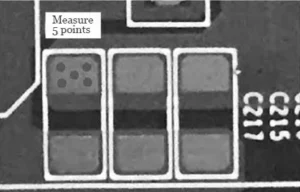 Figure 7 Tin Thickness Measurement Points Diagram