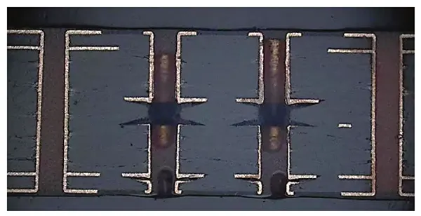 Figure 4 nsulating strip with copper plated connecting plate