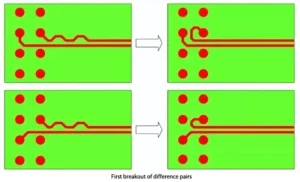 Figure 21: Preferred Breakout for Differential Pairs Figure 21: Preferred Breakout for Differential Pairs