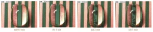 Figure 2 Water drop test results of water based flux