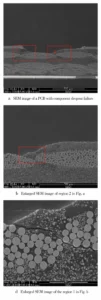 Figure 2 Cross sectional results of the failed PCB at the site of component detachment Figure 2 Cross sectional results of the failed PCB at the site of component detachment