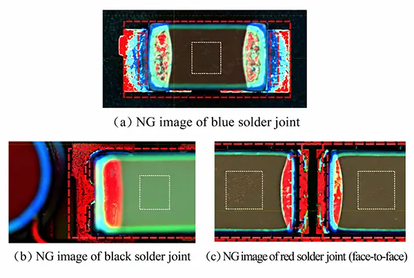 Figure 9 Example of a false NG (defect) report for a good solder joint